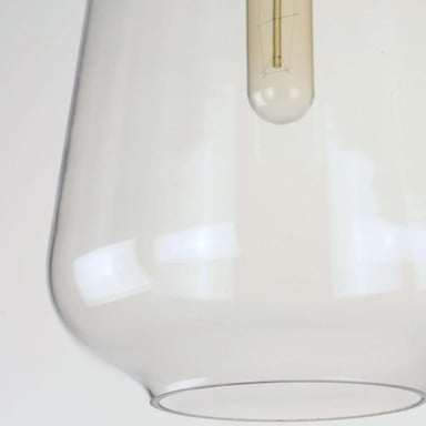 Maxim Lighting 11114CLSBR Babylon Pendant Clear Glass Shade Bottom Close-Up