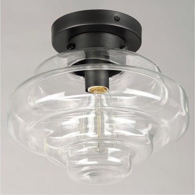 Maxim Lighting 11120CLSN Harbor Flush Mount Ceiling Light - Black Finish Side View