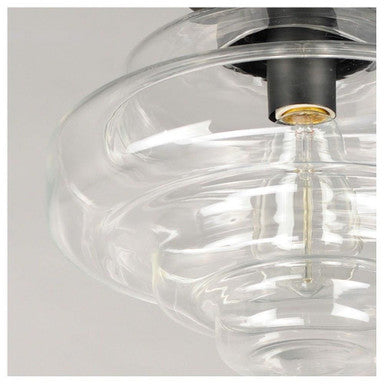 Maxim Lighting 11120CLSN Harbor Flush Mount Ceiling Light - Black Finish Detail View