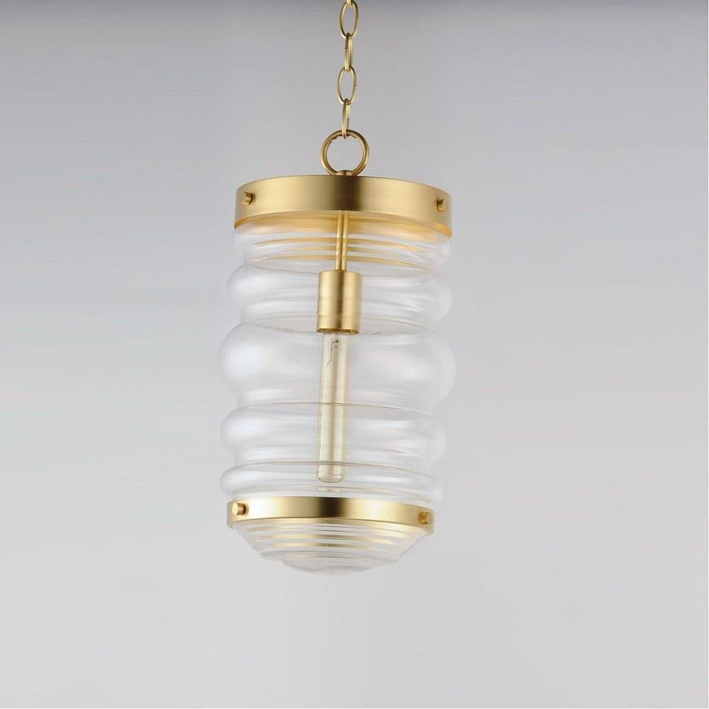 Maxim Lighting 11124CLSBR Newport Pendant Close-Up View in Satin Brass