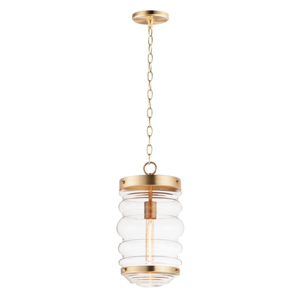 Maxim Lighting 11124CLSBR Newport 1 Light Satin Brass Pendant Ceiling Light