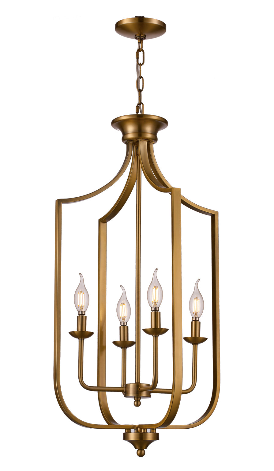 Trans Globe Lighting Hillcrest 4 light antique gold foyer pendant ceiling light