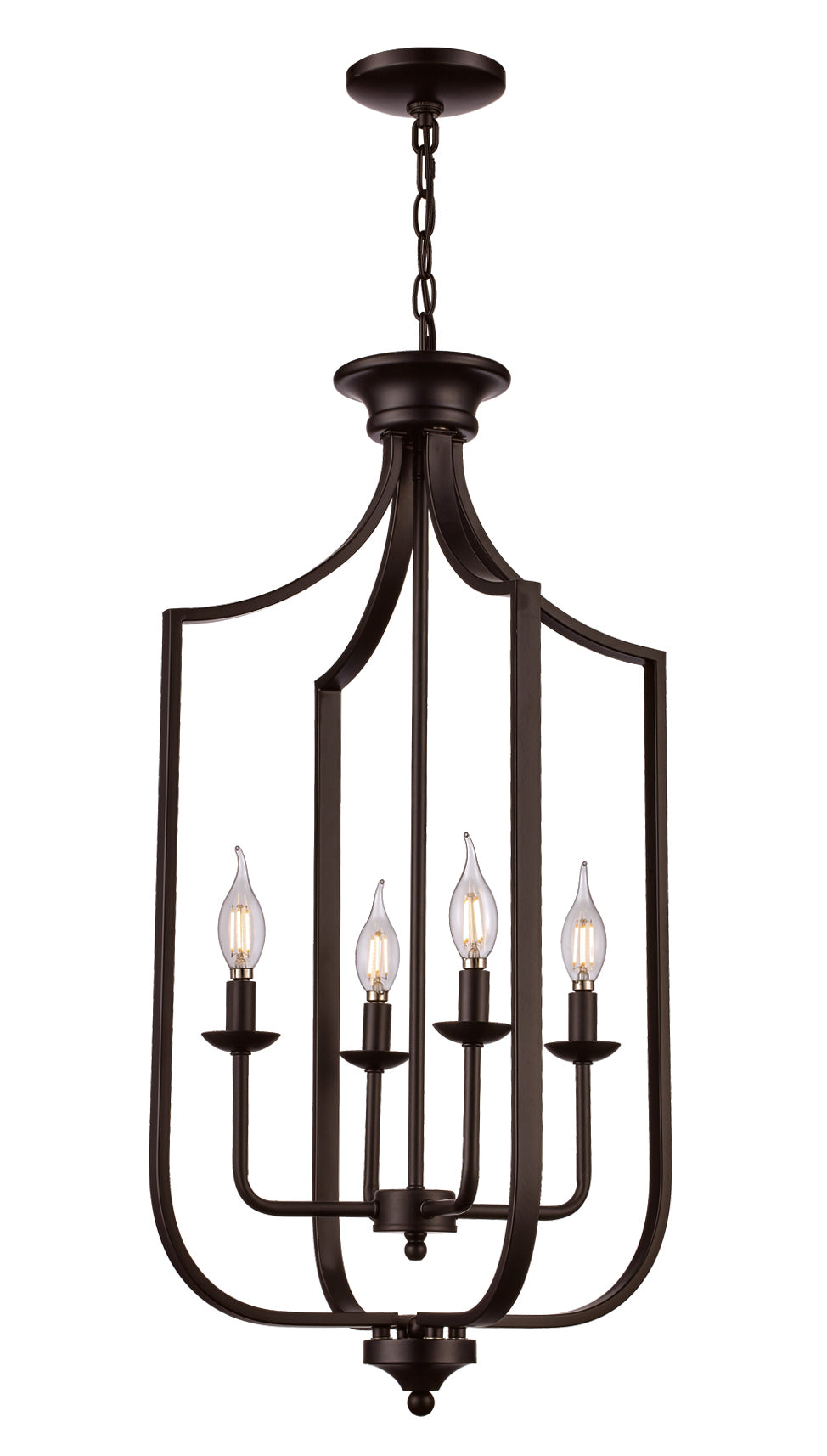 Trans Globe Lighting 11216 MB Jax 4 light matte black foyer pendant ceiling light