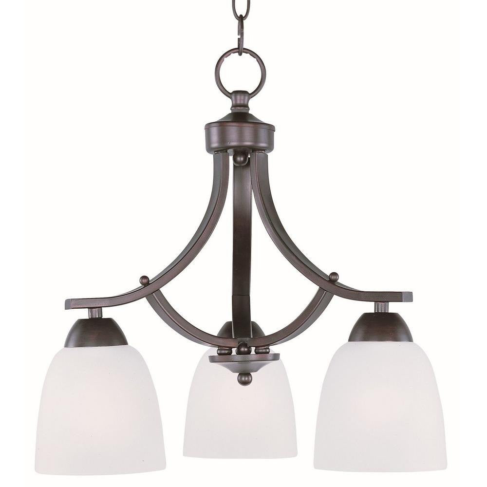 Maxim Lighting 11223FTOI Axis 3 Light Oil Rubbed Bronze Chandelier Ceiling Light