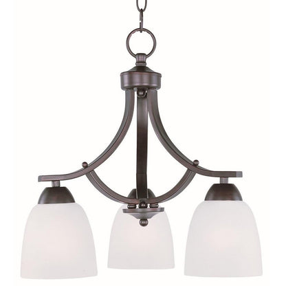 Maxim Lighting 11223FTOI Axis 3 Light Oil Rubbed Bronze Chandelier Ceiling Light