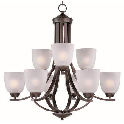 Maxim Lighting 11226FTOI Axis 9 Light 28 inch Oil Rubbed Bronze Chandelier Ceiling Light