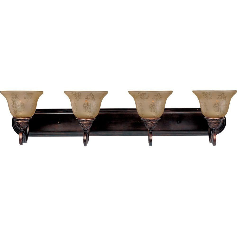 Maxim Lighting 11233SAOI Symphony 4 Light 36 Inch Oil Rubbed Bronze Bath Vanity Wall Light