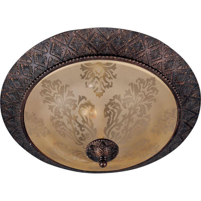Maxim Lighting 11240SAOI Symphony 2 Light 19 Inch Oil Rubbed Bronze Flush Mount Ceiling Light