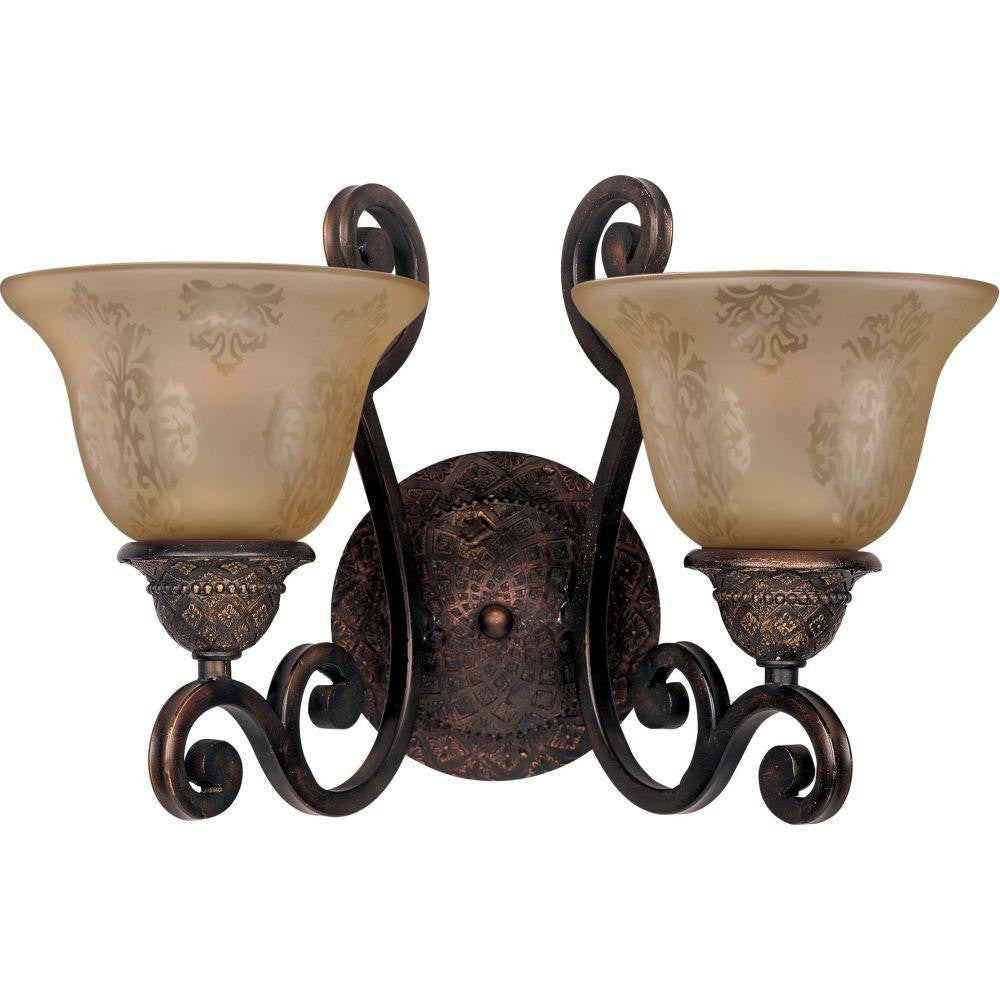 Maxim Lighting 11247SAOI Symphony 2 Light 16 inch Oil Rubbed Bronze Wall Sconce