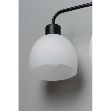 Maxim Lighting 11273SWBZSBR Coraline 3 Light Bath Vanity Wall Light - Satin White Glass Shade Detail