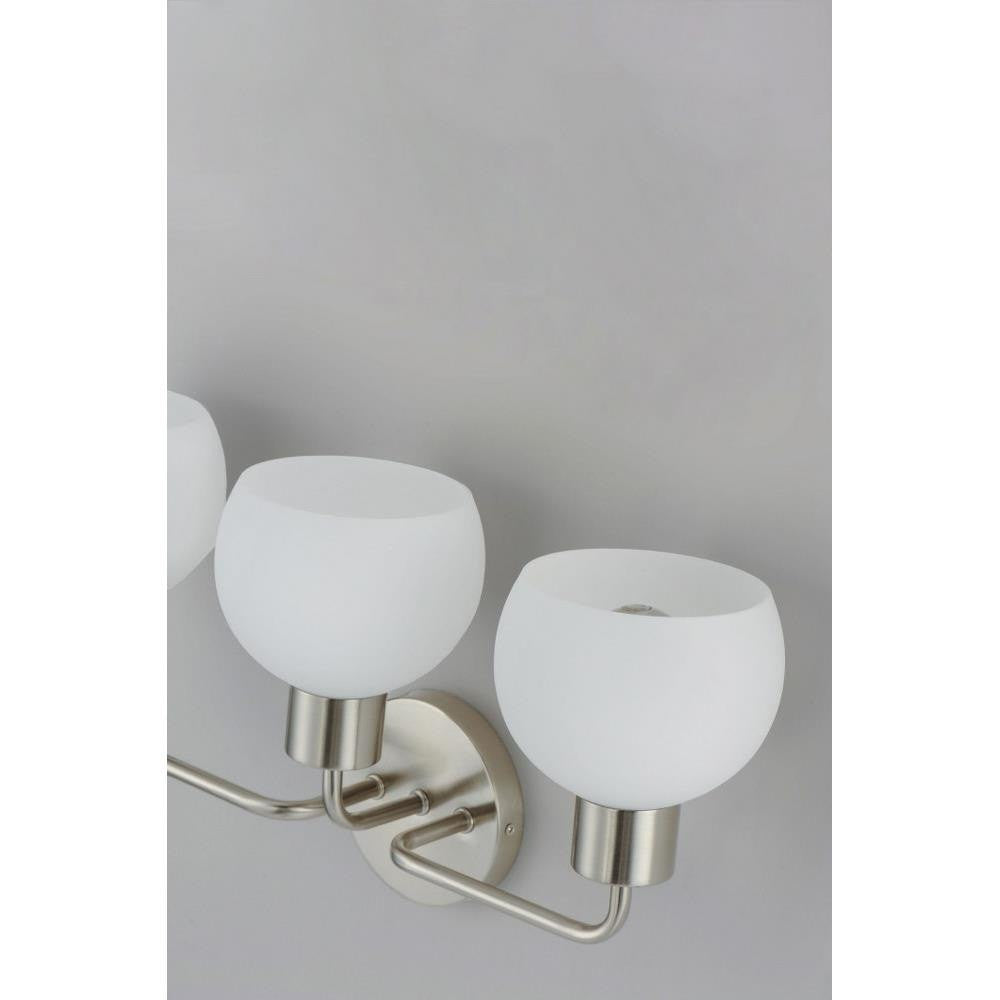 Maxim Lighting 11273SWBZSBR Coraline 3 Light Bath Vanity Wall Light - Satin Nickel Finish Close-Up