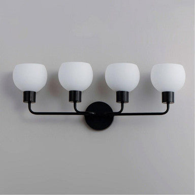 Maxim Lighting 11274SWBK Coraline 4 Light Black Bath Vanity Wall Light - Installed Unlit