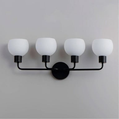 Maxim Lighting 11274SWSN Coraline 4 Light 29.5 inch Satin Nickel Bath Vanity Wall Light - Installed View