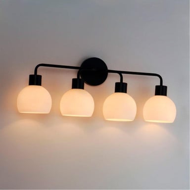 Maxim Lighting 11274SWSN Coraline 4 Light 29.5 inch Satin Nickel Bath Vanity Wall Light - Illuminated View