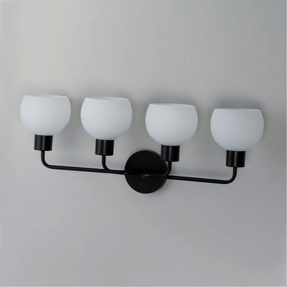 Maxim Lighting 11274SWBK Coraline 4 Light Black Bath Vanity Wall Light - Angle View