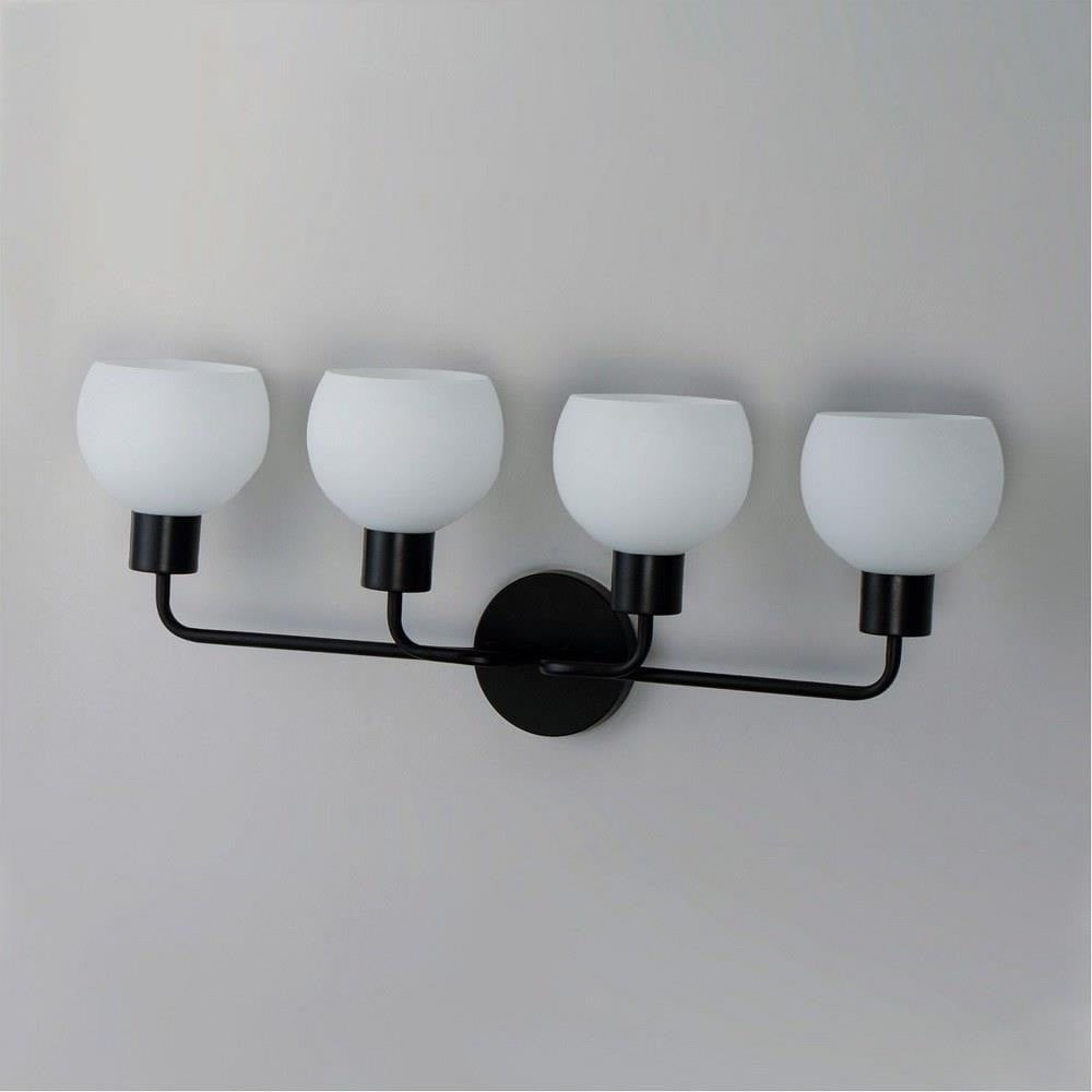 Maxim Lighting 11274SWSN Coraline 4 Light 29.5 inch Satin Nickel Bath Vanity Wall Light - Angled View