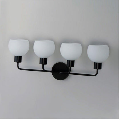 Maxim Lighting 11274SWSN Coraline 4 Light 29.5 inch Satin Nickel Bath Vanity Wall Light - Angled View