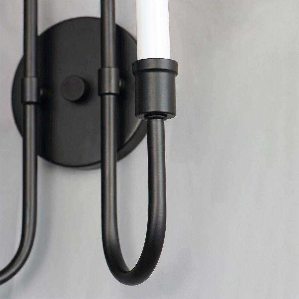 Maxim Lighting 11282BK Tux Wall Sconce - Arm and Candle Socket Detail Close-Up