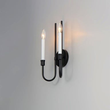 Maxim Lighting 11282BK Tux Wall Sconce - Lifestyle Illuminated View