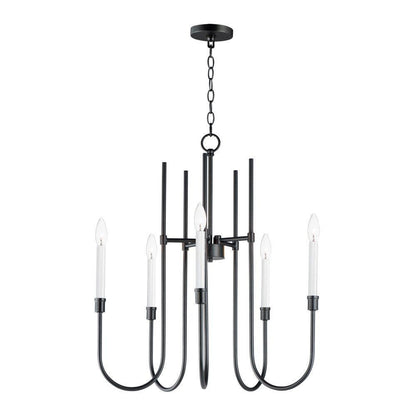 Maxim Lighting 11285BK Tux 5 Light 24 Inch Black Chandelier Ceiling Light