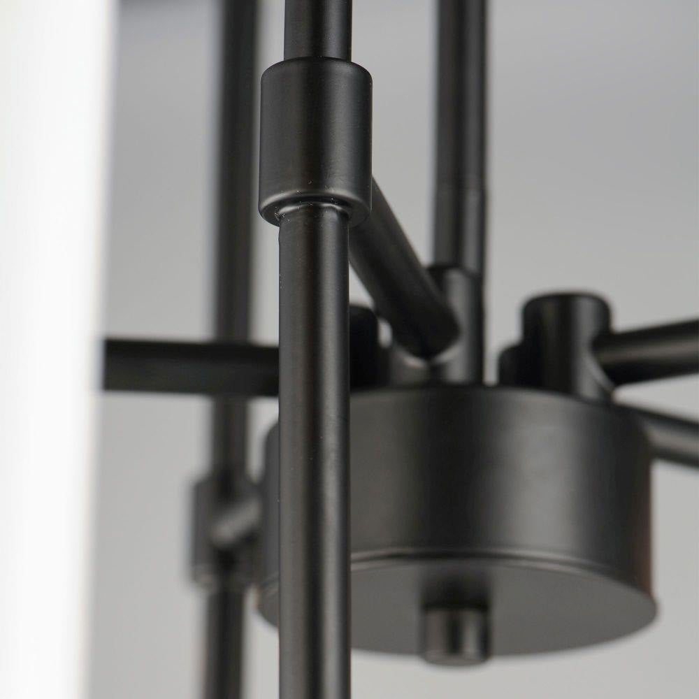 Maxim Lighting 11285BK Tux Black Chandelier Center Hub and Arm Detail