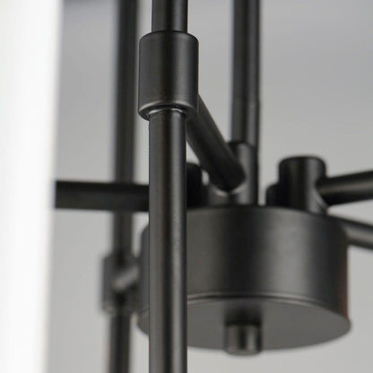 Maxim Lighting 11285BK Tux Black Chandelier Center Hub and Arm Detail
