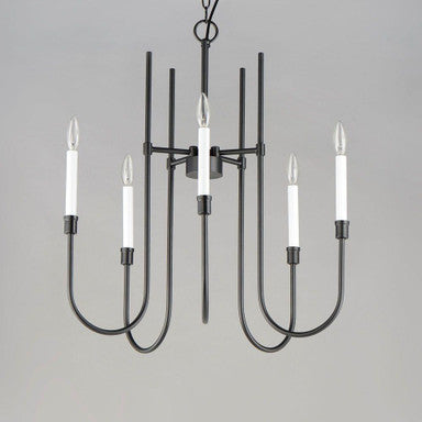 Maxim Lighting 11285BK Tux 5 Light Black Chandelier Side View