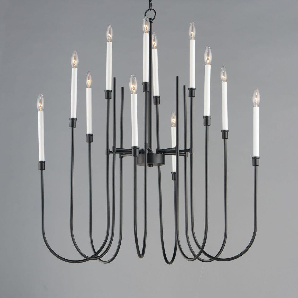 Maxim Lighting 11286BK Tux 12 Light Black Chandelier Ceiling Light Alternate View