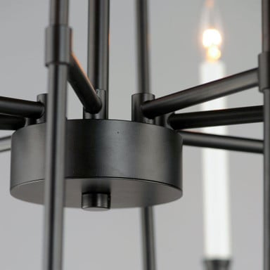 Maxim Lighting 11286BK Tux Chandelier Center Hub Close-Up Detail