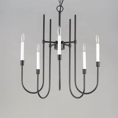 Maxim Lighting 11289BK Tux 9 Light Black Chandelier - Alternate angle showing arm arrangement
