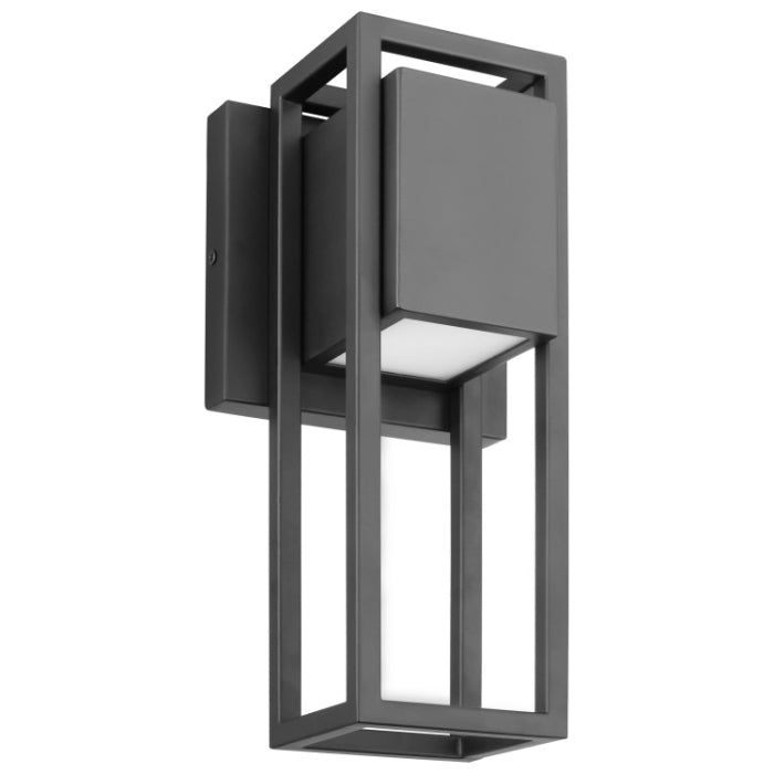 Nuvo 62-1653 Supreme LED Small Outdoor Wall Lantern, Matte Black / Frost Glass