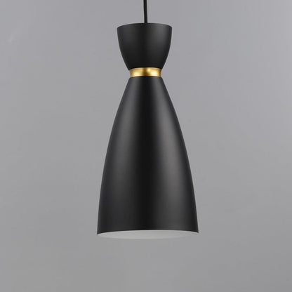 Maxim Lighting 11301BKSBR Carillon 1 Light Mini Pendant in Black/Satin Brass - Side View