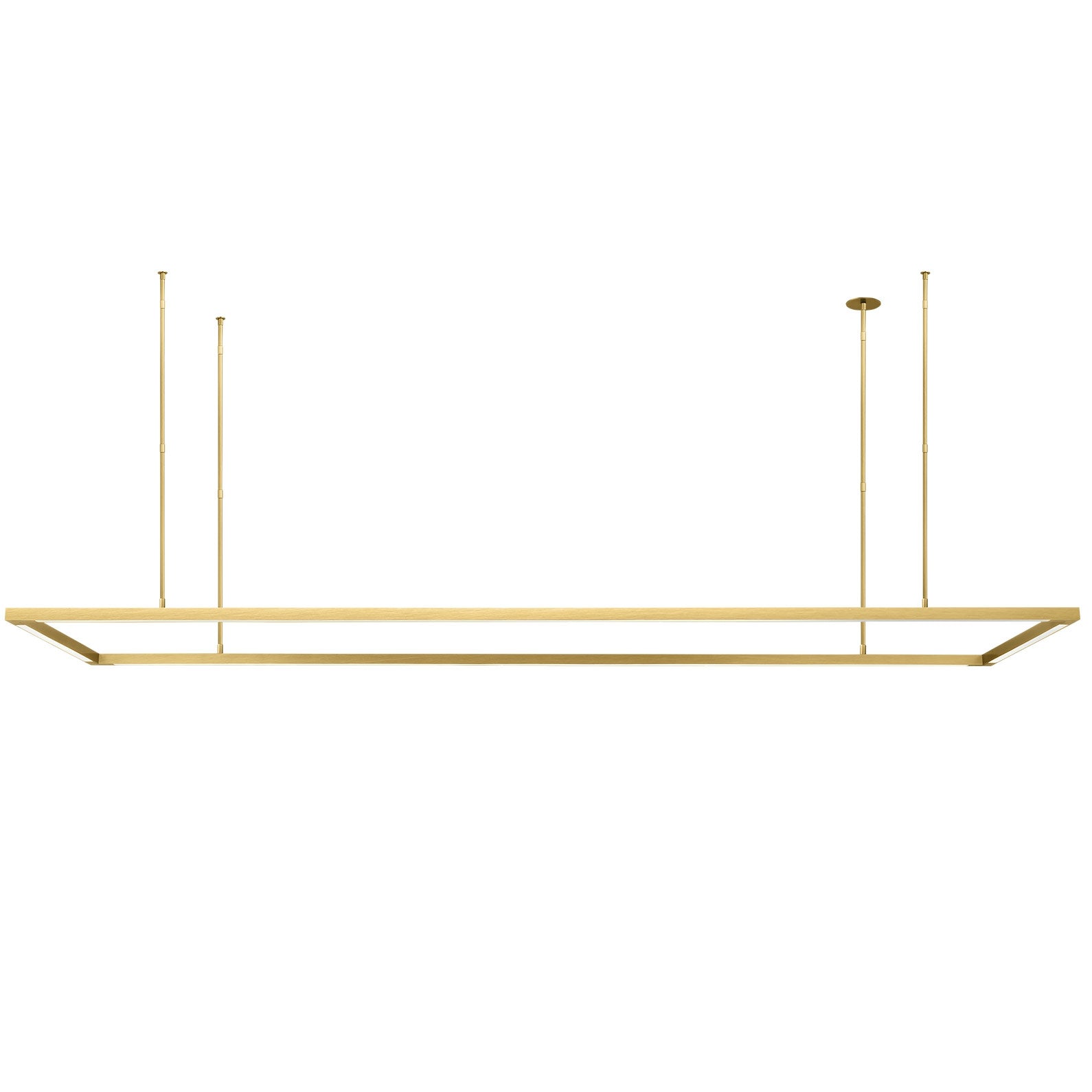 Visual Comfort Architectural 700LSSTG50NB-LED927 Mick De Giulio Stagger Halo 50" Natural Brass Linear Suspension LED 2700K
