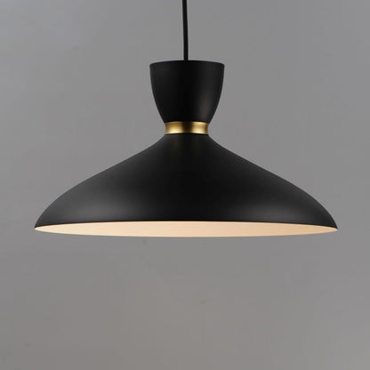 Maxim Lighting 11304BKSBR Carillon 1 Light Pendant in Black/Satin Brass - Detail View