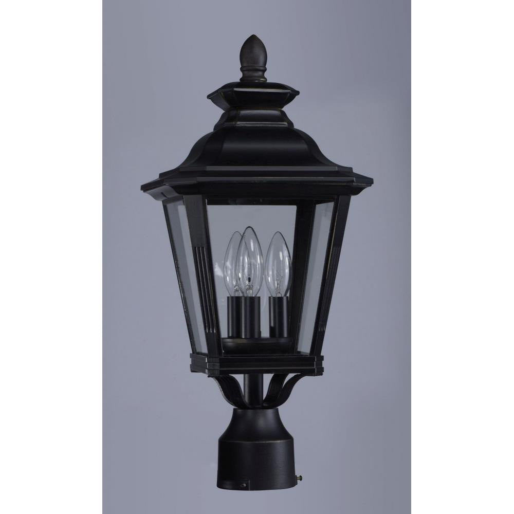 Maxim Lighting 1130CLBZ Knoxville 3 Light Bronze Outdoor Post Lantern