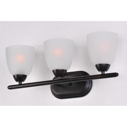 Maxim Lighting 11313FTPC Axis 3 Light Bath Vanity Wall Light - Oil Rubbed Bronze Angle View