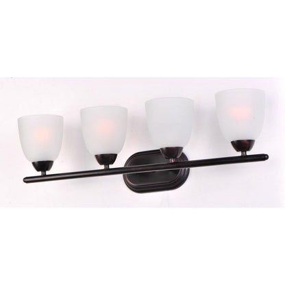 Maxim Lighting 11314FTSN Axis 4 Light Bath Vanity Wall Light - Side View