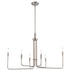 Trans Globe Lighting 11316 BN Charlotte 6 light brushed nickel chandelier