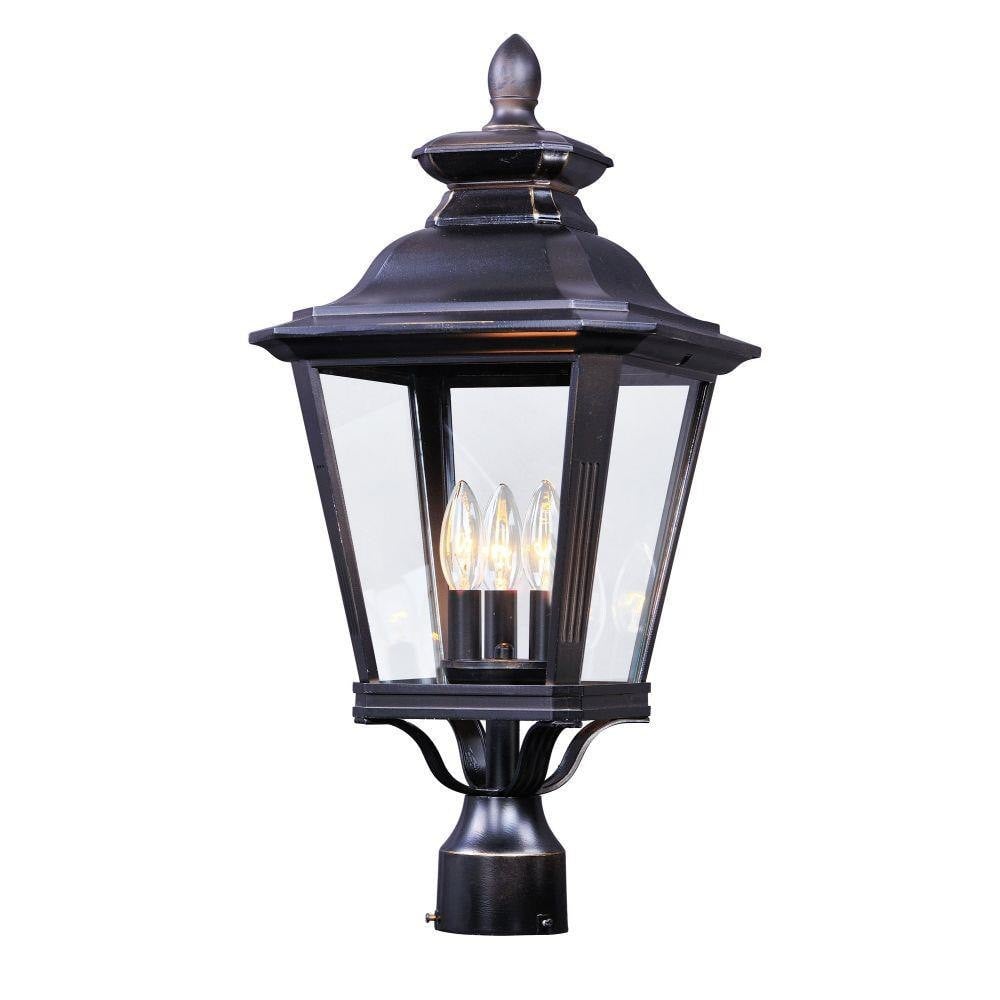 Maxim Lighting 1131CLBZ Knoxville 3 Light 11 Inch Bronze Outdoor Post Lantern - Main View