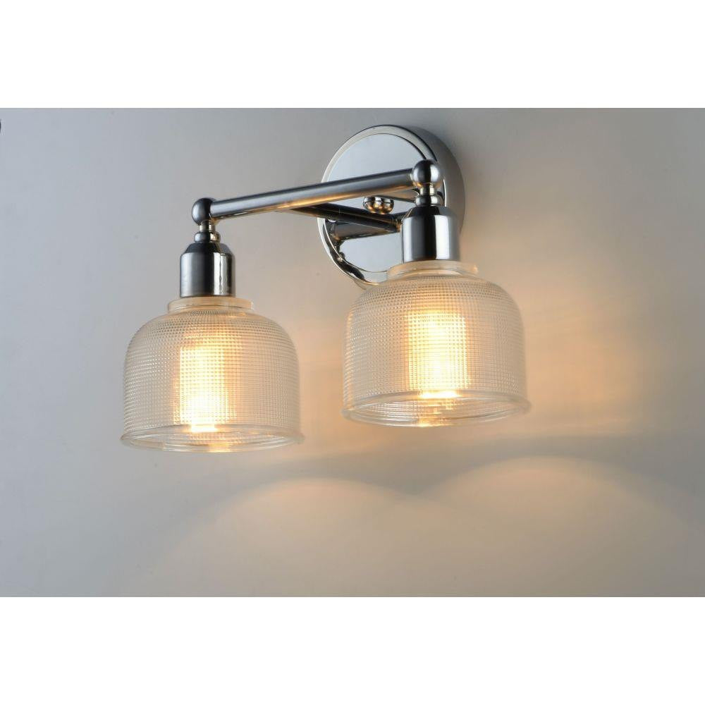 Maxim Lighting 11322CLPC Hollow 2 Light Polished Chrome Bath Vanity Wall Light Illuminated
