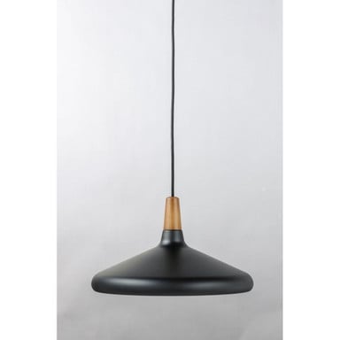 Maxim Lighting 11354WNBK Nordic Pendant hanging in room setting showing full cord length