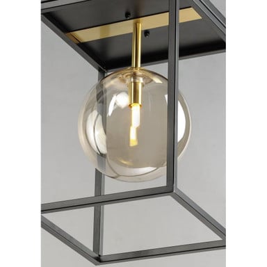 Maxim Lighting 11360MSKBKPC Fluid 1 Light Flush Mount Ceiling Light - Angled Detail View