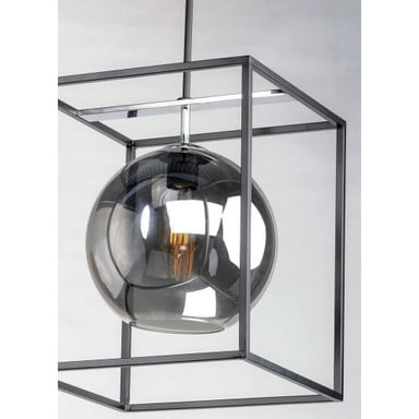 Maxim Lighting 11367MSKBKPC Fluid Pendant Mirror Smoke Glass Detail View