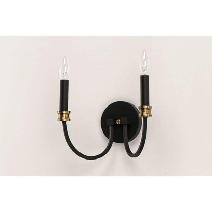Maxim Lighting 11372BKAB Charlton 2 Light Wall Sconce Black Antique Brass Room View