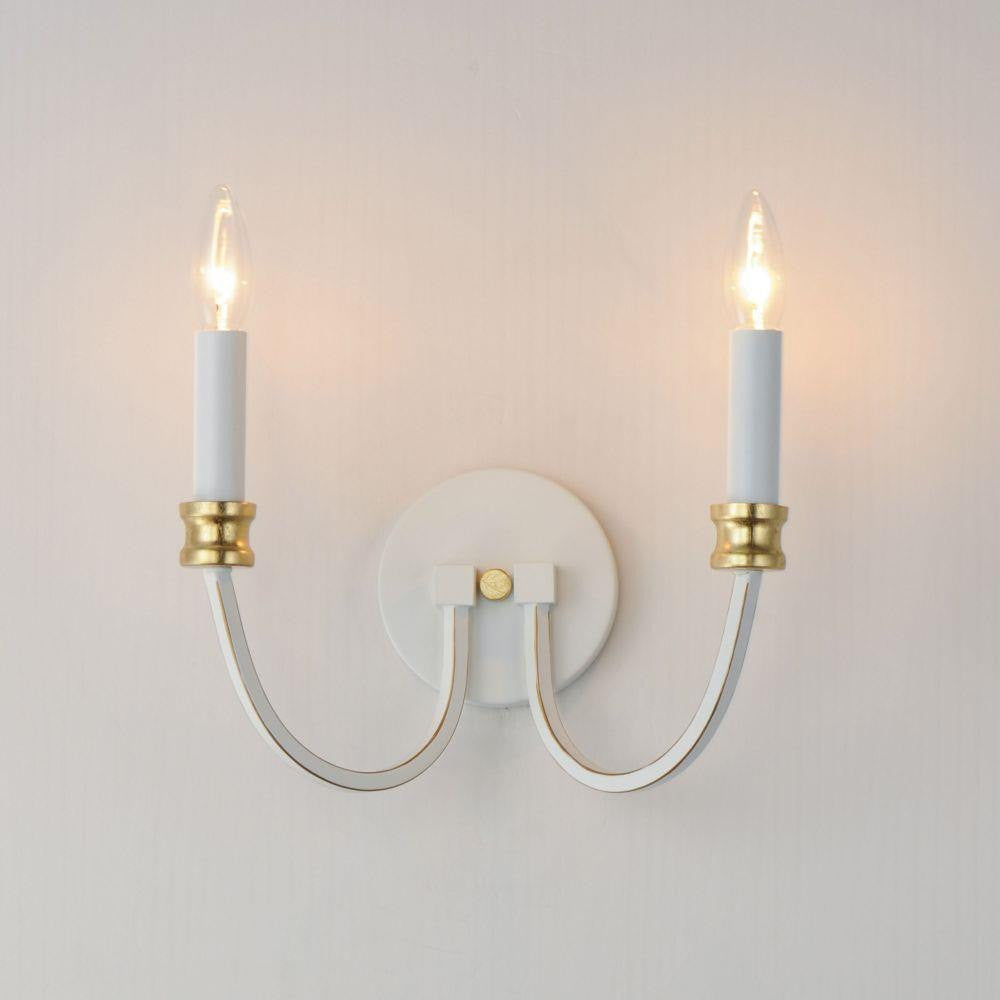 Maxim Lighting 11372WWTGL Charlton 2 Light Wall Sconce Illuminated on Wall