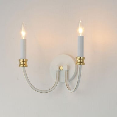 Maxim Lighting 11372WWTGL Charlton 2 Light Wall Sconce - Angled View Lit
