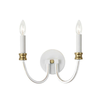 Maxim Lighting 11372WWTGL Charlton 2 Light Wall Sconce - White Background