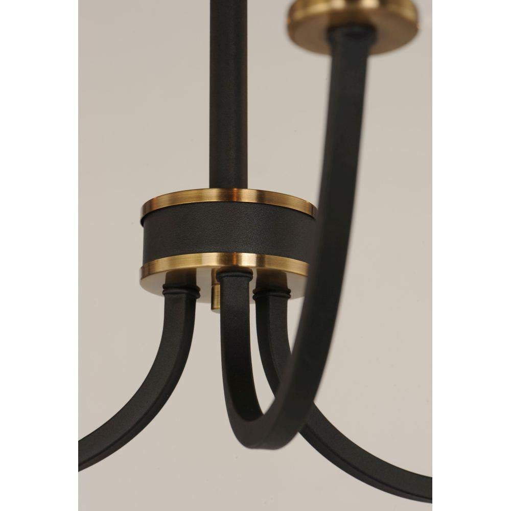 Maxim Lighting 11373BKAB Charlton Chandelier Center Body and Arm Detail