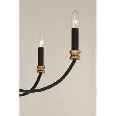 Maxim Lighting 11373BKAB Charlton Chandelier Candelabra Arm Detail