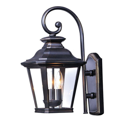 Maxim Lighting 1137CLBZ Knoxville 3 Light Bronze Outdoor Wall Lantern Front View